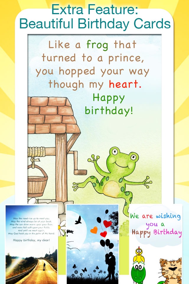 Birthday Greeting Cards - Text on Pictures: Happy Birthday Greetings screenshot 3