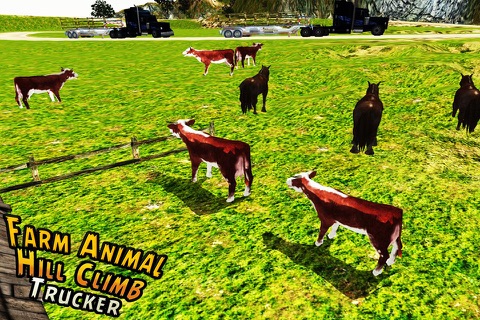 Farm Animal Hill Climb Trucker - Cattle Transportation Real Driving Game screenshot 3