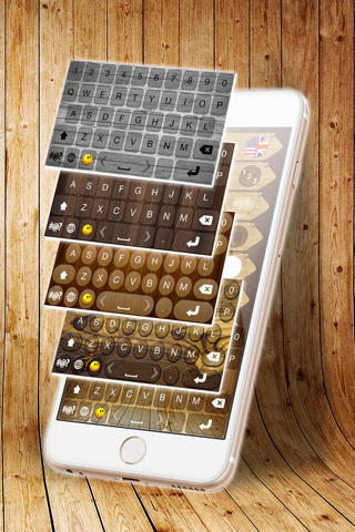 Wooden Keyboard – Custom.ize Key.s with Ultimate Wood Background Skins and Fonts screenshot 2