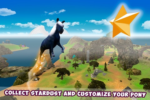 Flying Pony Simulator 3D Full screenshot 3