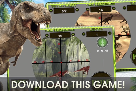 2016 Jurassic Wild Dinosaur Hunting Simulator Pro - Finish to All Dinosaur screenshot 2