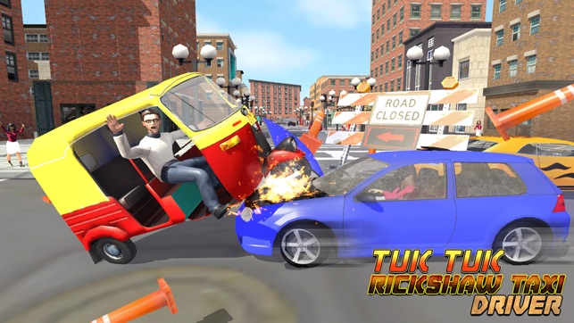 Tuk Tuk Auto Rickshaw Taxi Driver 3D Simulator: Crazy Drivin(圖4)-速報App