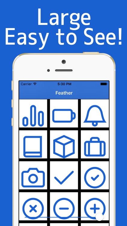 Feather Cheatsheet - Icon Font with tagline