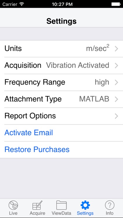 VibSensor - accelerometer recorder, vibration analysis, and data export screenshot-4