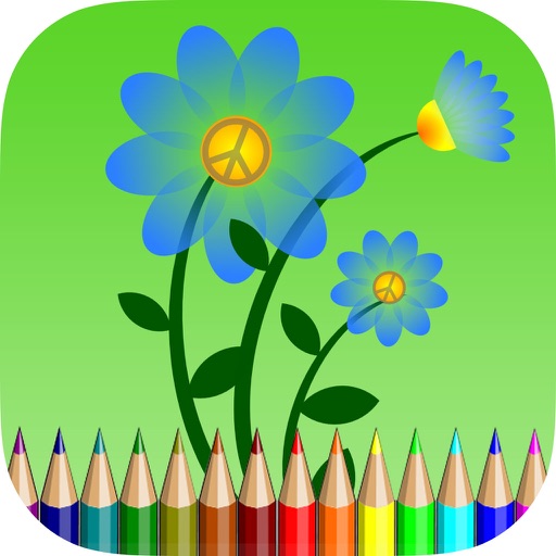 Flower Coloring Book - Learn drawing and painting for kids iOS App