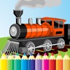 Train Coloring Book For Kid - Vehicle drawing free game, Paint and color good games HD