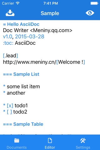 AsciiDoc screenshot 2