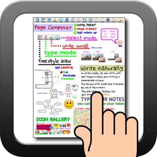 Page Composer & Note Taker for the iPad