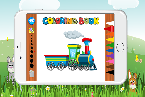 Trains Coloring Book for Kids Game screenshot 4