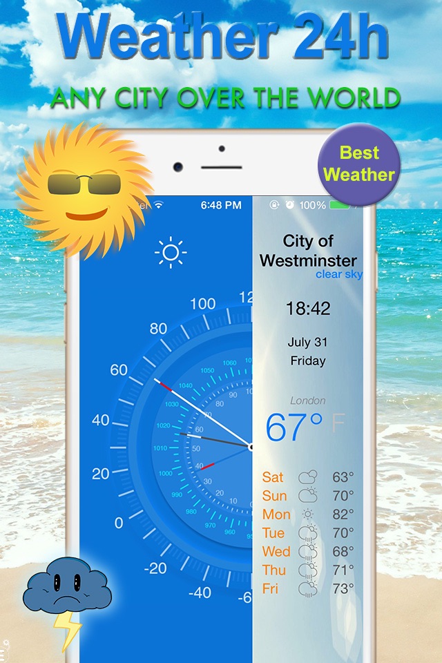 Weather 24h Free Weather Forecast 360 Live condition screenshot 2