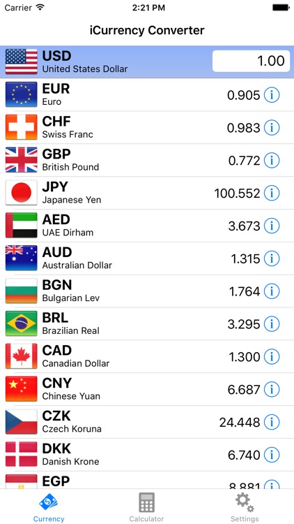 iCurrency - Exchange rate converter screenshot-0
