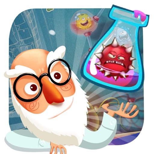 Crazy Doctor VS Weird Virus Free - A cool matching link puzzle game Icon