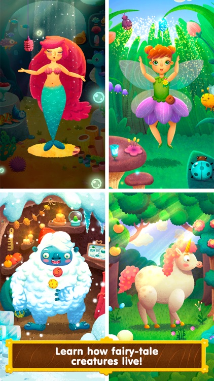 Wonderland - learn how fairy-tale creatures live (game for kids)