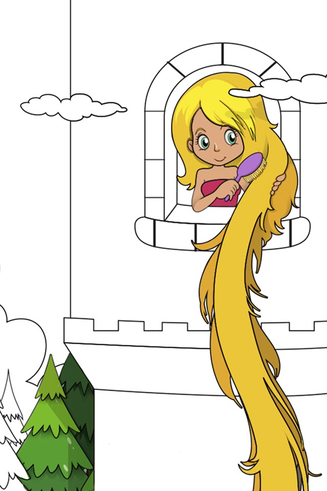 Royal Princess - coloring book for girls to paint and color fairy tales screenshot 4