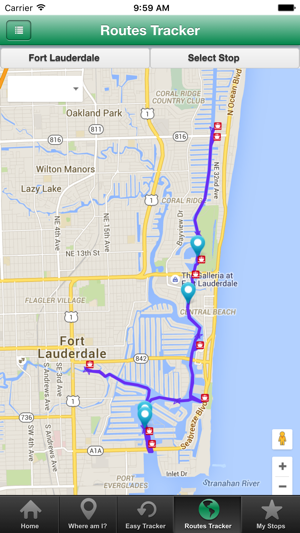 water i fort lauderdale map Water Taxi Tracker On The App Store water i fort lauderdale map