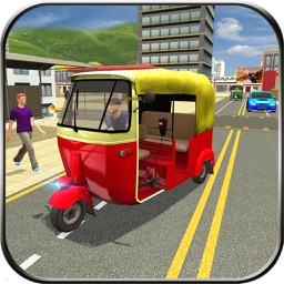 Futuristic Flying Tuk Tuk Simulator - Auto Rickshaw Driving