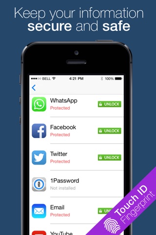 Fingerprint Shield - Password protected shortcuts for apps screenshot 2
