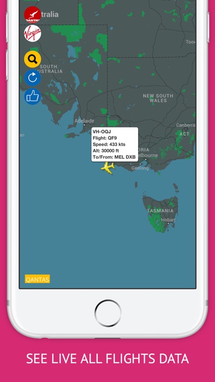 Australia Flights for Qantas, Virgin Air Flight Tracker & Radar