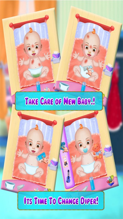 My New Baby Born - Baby Born, Mummy Caring Free Game for kids & Girls screenshot-3