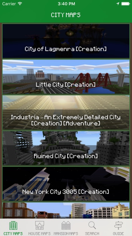 City Maps for Minecraft PE - Best Database Maps for Pocket Edition