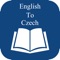 This free app is able to translate words and texts from english to Czech, and from Czech to english