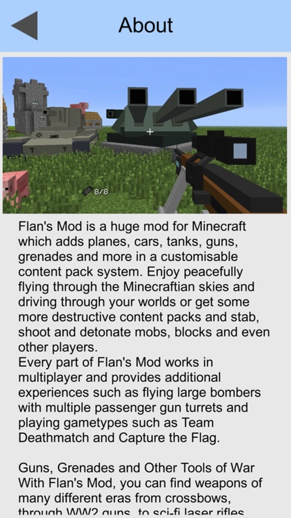 TANK MOD FOR MINECRAFT PC : Pocket Guide for Tank Mod