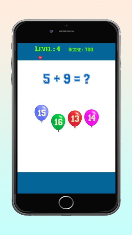 Balloon Math Quiz Addition Answe Games for Kids