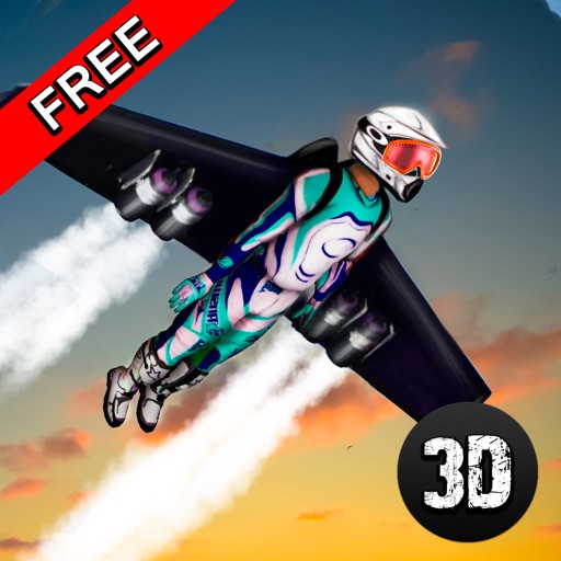 Flying Man: Skydiving Air Race 3D iOS App