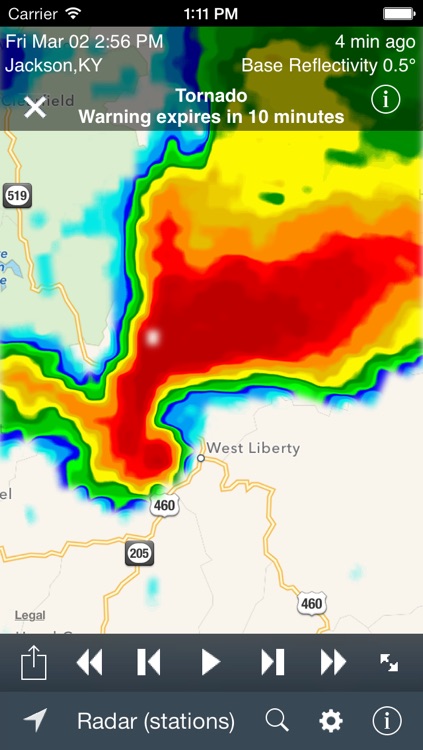 Dual Radar Widget -- NOAA SuperRes Weather Radar, Warnings and Forecasts