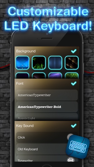 LED燈鍵盤 – 發光的霓虹燈鍵盤的主題和五顏六色的字體為iPhone(圖5)-速報App