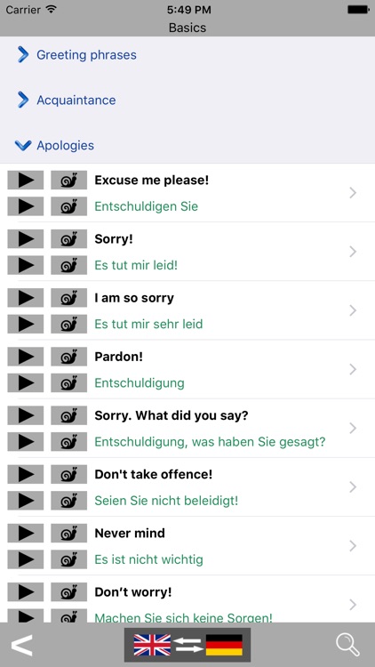 English / German Talking Phrasebook Translator Dictionary - Multiphrasebook