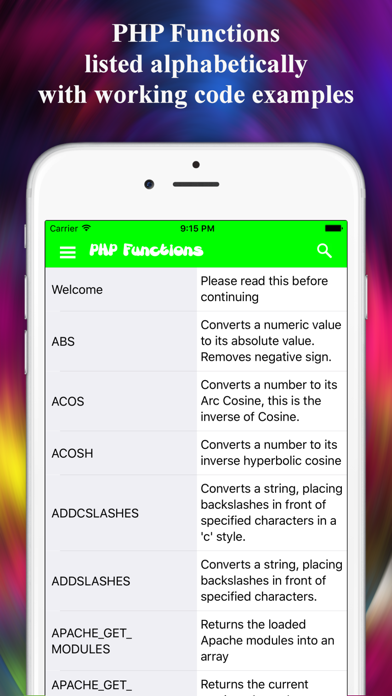 How to cancel & delete PHP Functions Reference Free from iphone & ipad 1