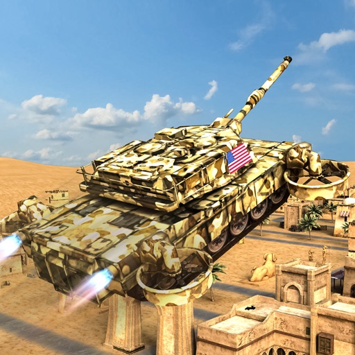 Free Flying armored combat Tank for future war Icon