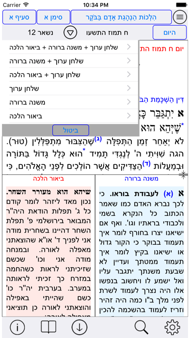 Esh Mishna Berura אש משנה ברורה Screenshot 2