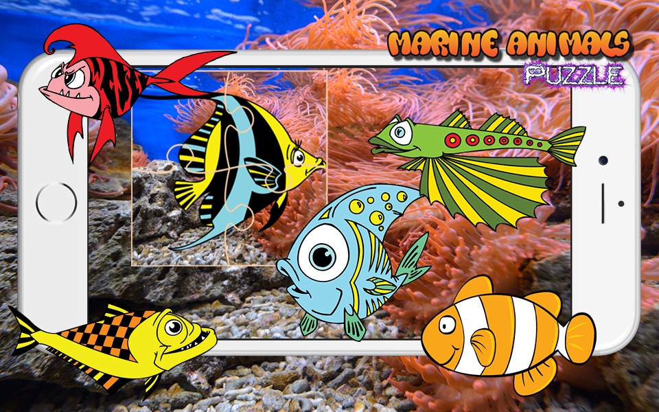 Marine Math Games Jigsaw Puzzles : Fish for Kids screenshot 2