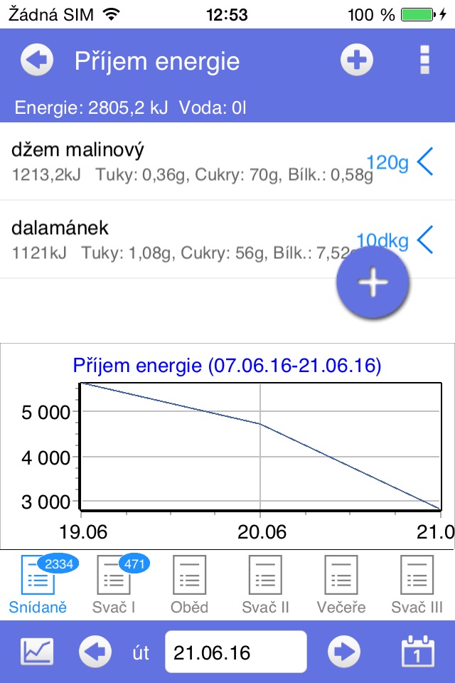 Fitlinie - počítej kalorie screenshot 3