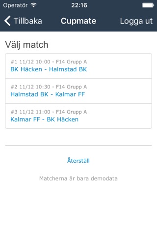 Resultat Tumbakicken screenshot 2