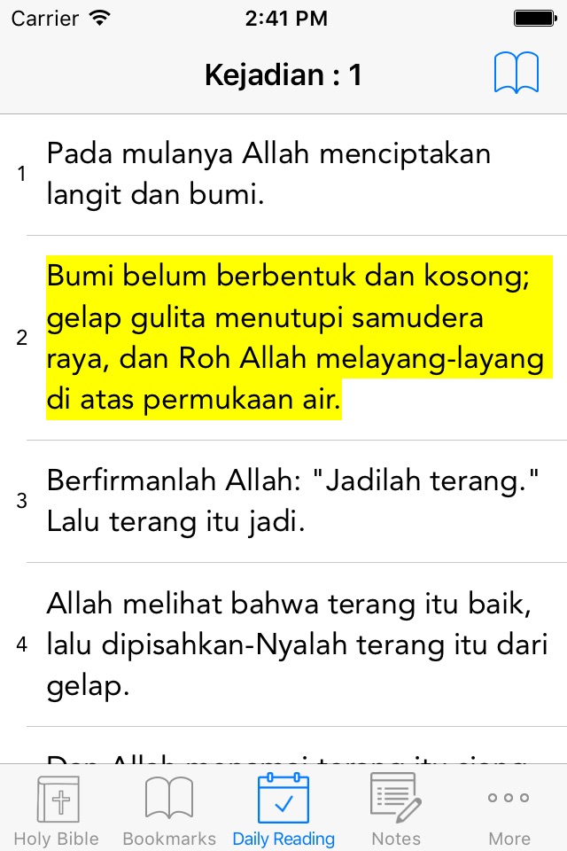 Alkitab: Easy to use Indonesian Bahasa Holy Bible App for daily offline Bible book reading screenshot 2