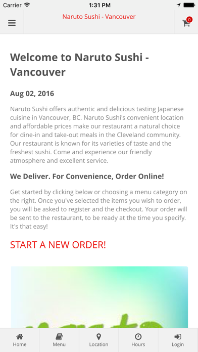 How to cancel & delete Naruto Sushi - Vancouver Online Ordering from iphone & ipad 1