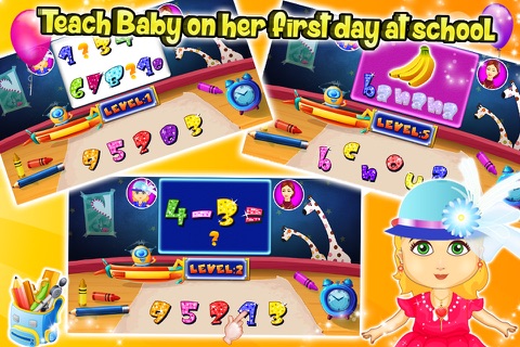 Baby First Day At School – kids learning & education game screenshot 4