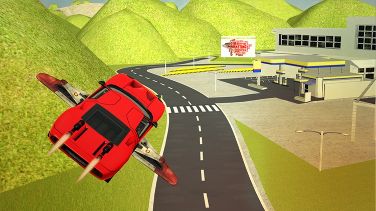 Flying Sport Car Extreme Real Racing 3d simulator screenshot-3