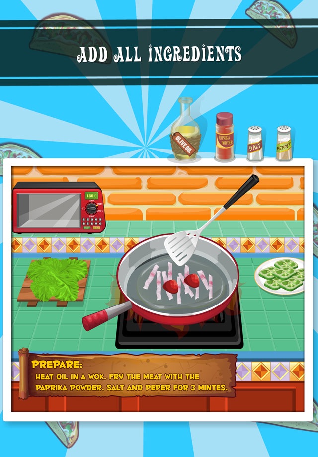 Tessa’s Taco’s – learn how to bake your taco’s in this cooking game for kids screenshot 4