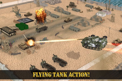 Flying Hovertank Battle - Army Panzer Tanks vs Gunship Warfare Pro screenshot 3