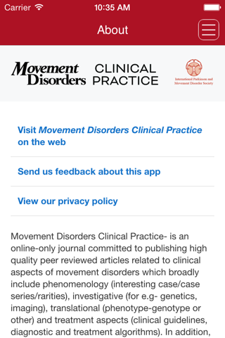 Movement Disorders Clinical Practice screenshot 2