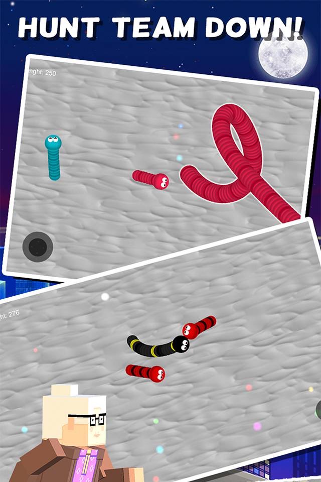 Snake War Run - eat color games screenshot 2