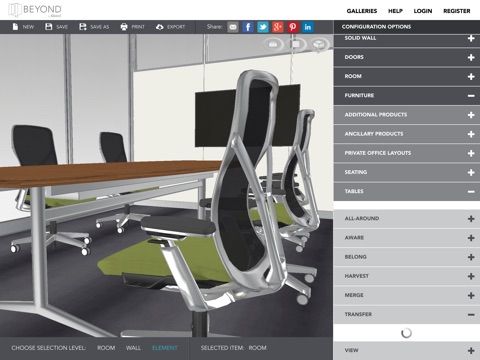 BEYOND Configurator by Allsteel. Interior Design tool that takes you BEYOND your average floor plan. screenshot 2