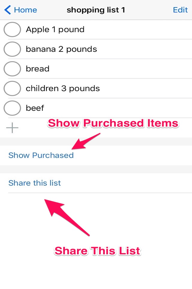 Shareable Grocery List - Supermarket Shoppinglist screenshot 2