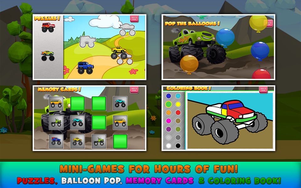 Monster Trucks Game for Kids 2 screenshot 3