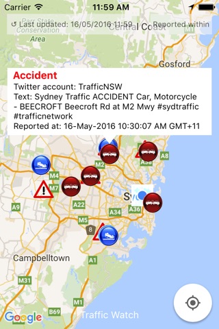 NSW Traffic Watch screenshot 2