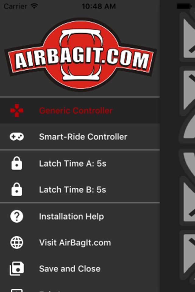 AirBagIt.com SmartRide BLE Controller screenshot 2